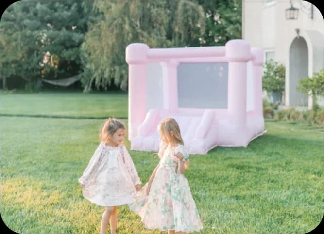 Mini Mila pink bounce house — kids event